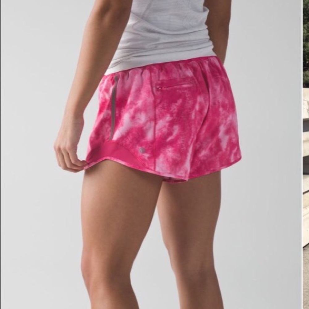 Lululemon size 6 pink tie dye  shorts